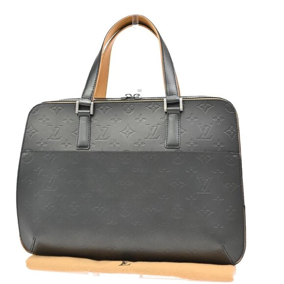 LOUIS VUITTON Malden Hand Tote Bag Monogram Mat Leather Black M55132 84KB365 - Picture 1 of 15